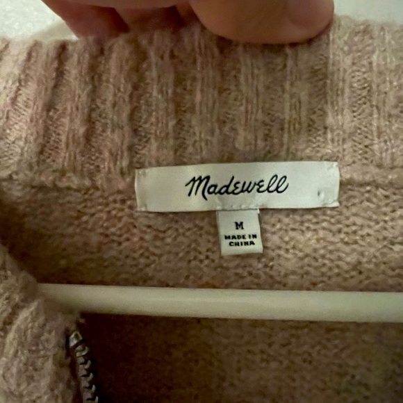 Madewell quarter zip dusty pink sweater - Picture 5 of 5